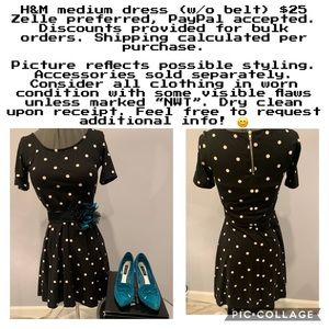 Polka dot dress (dress only- very versatile style)